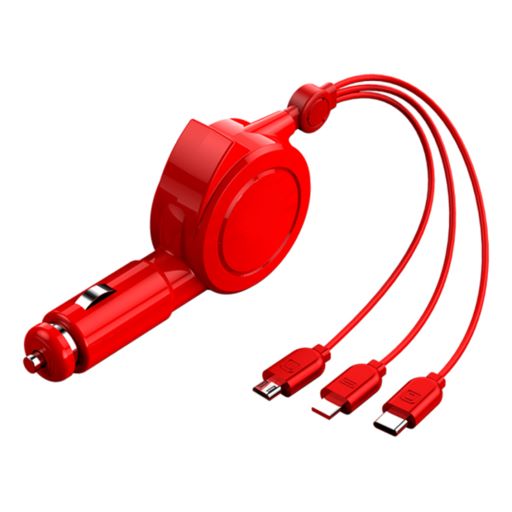 Retractable Car Phone Charging 3 in 1 USB Cable